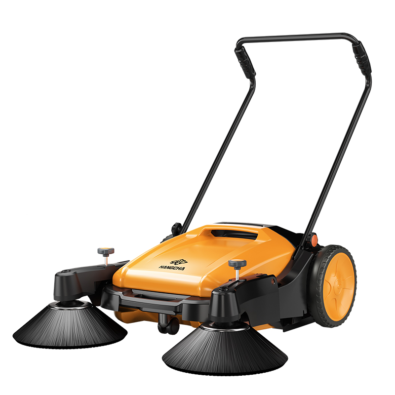 HANGCHA Factory Sale Floor Sweeper Street Sweeping Machine Walk Behind Manual Floor Sweepers Electric Garbage Sweeper