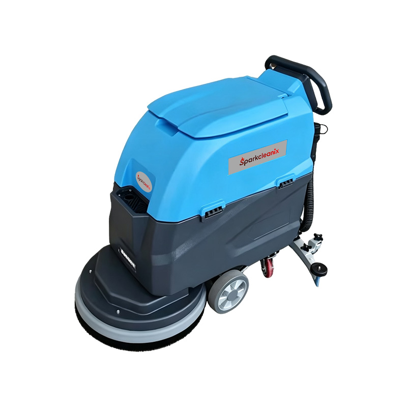 Adjustable Down Pressure Commercial Floor Scrubber Battery Walk-behind Industrial Ceramic Tile Floor Cleaning Machine