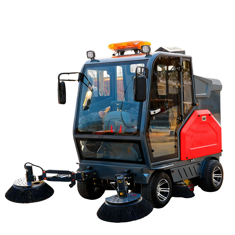 Heavy Duty Road Sweeper Truck Vacuum Street Sweeping Vehicle with Fully Enclosed Cabin for Cleaning Floor Sweeper