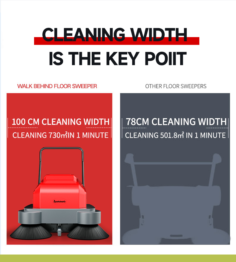 hand push walk behind floor sweeper