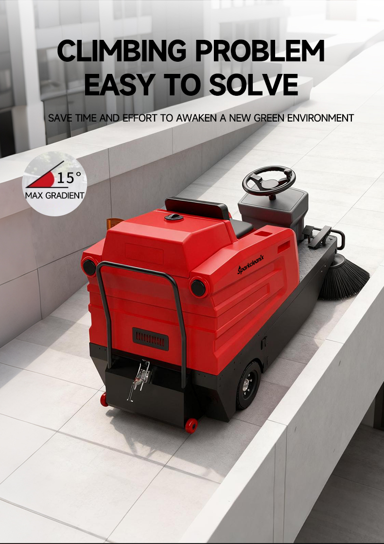 automatic Industrial Ride on Electric Street Road Floor Sweeper Machine