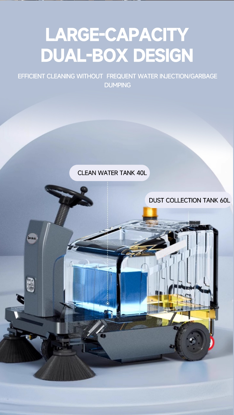 electric ride on floor sweeper