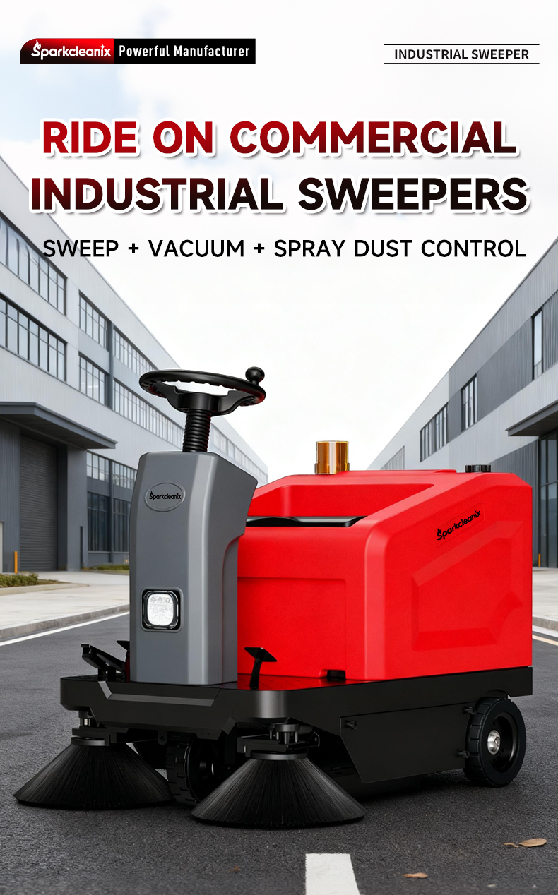 electric ride on floor sweeper