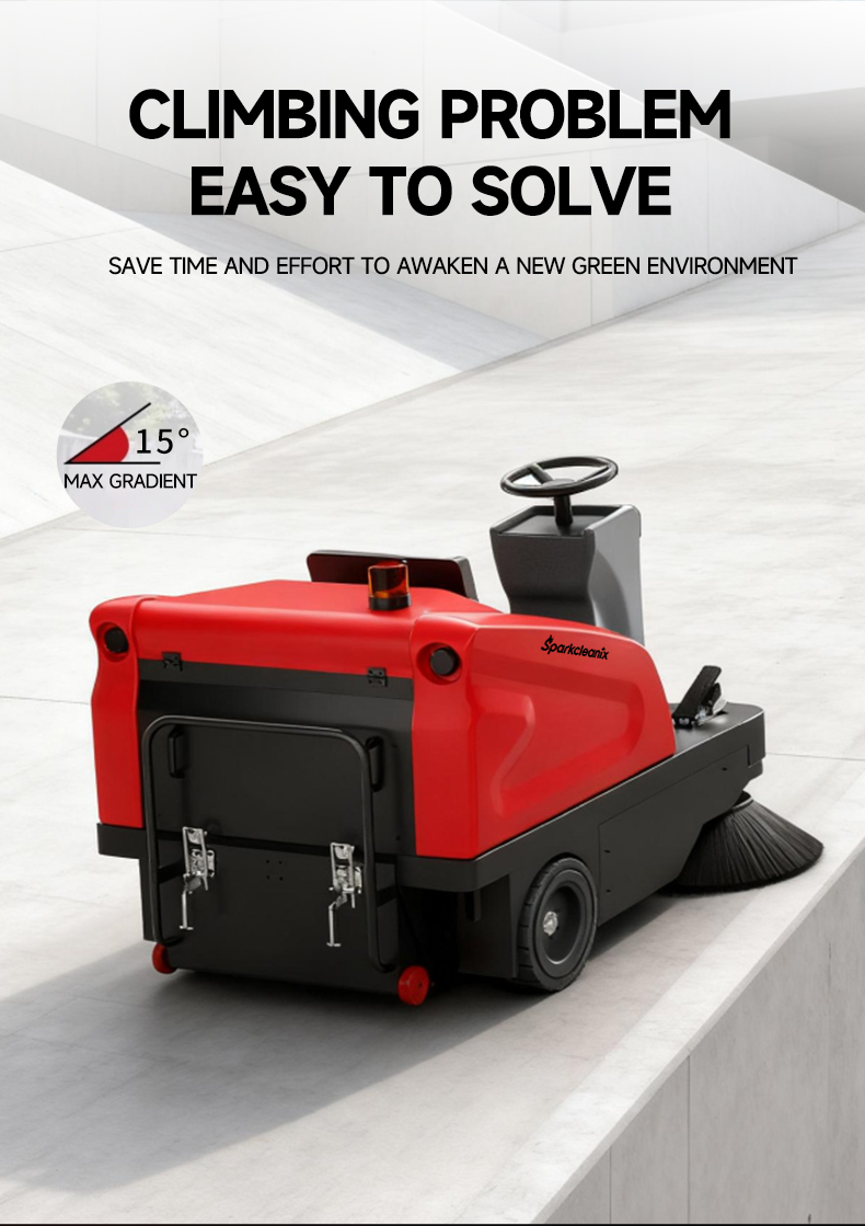 Ride on electric floor sweeper 