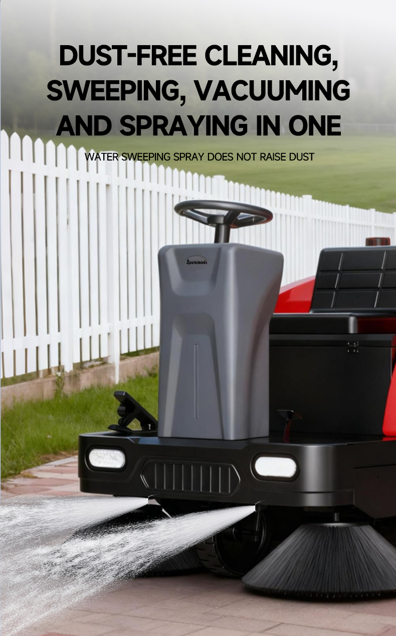 Ride on electric floor sweeper 