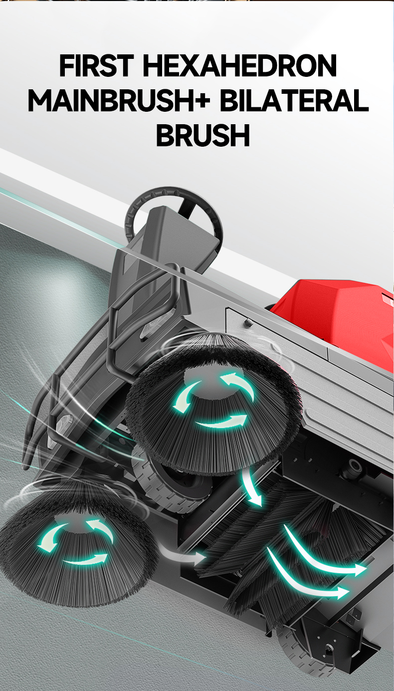 Ride on electric floor sweeper 