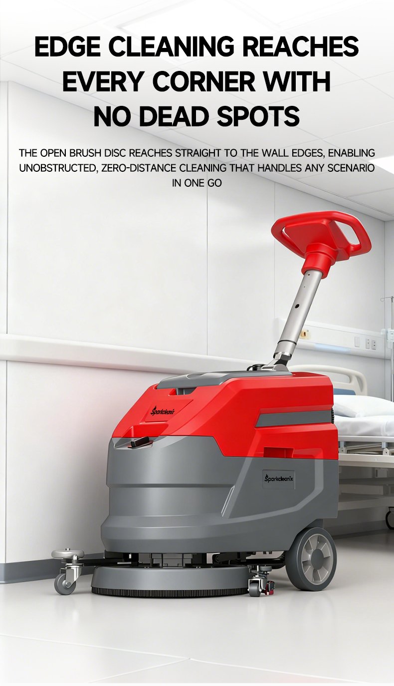 hand push manual floor scrubber