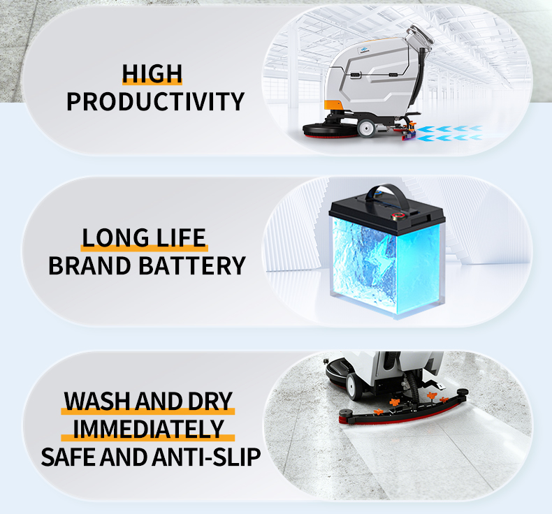 self propelled walk behind floor scrubber 