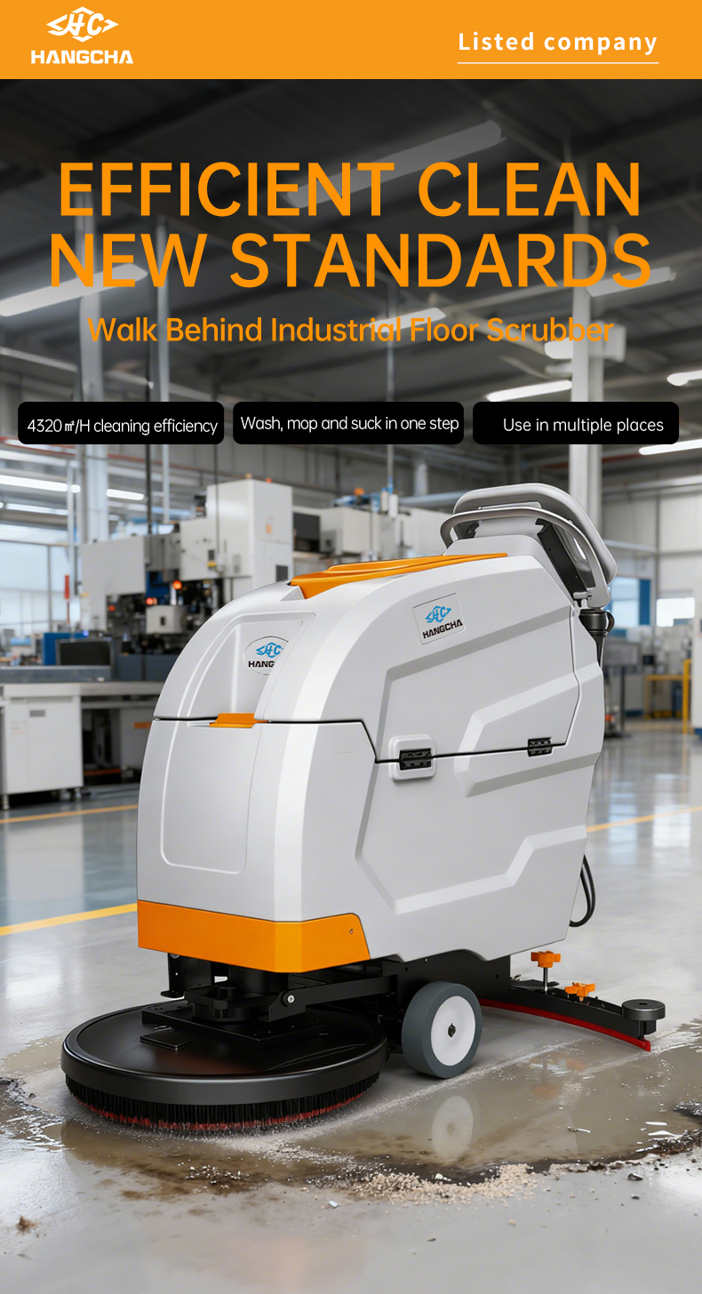 self propelled walk behind floor scrubber 