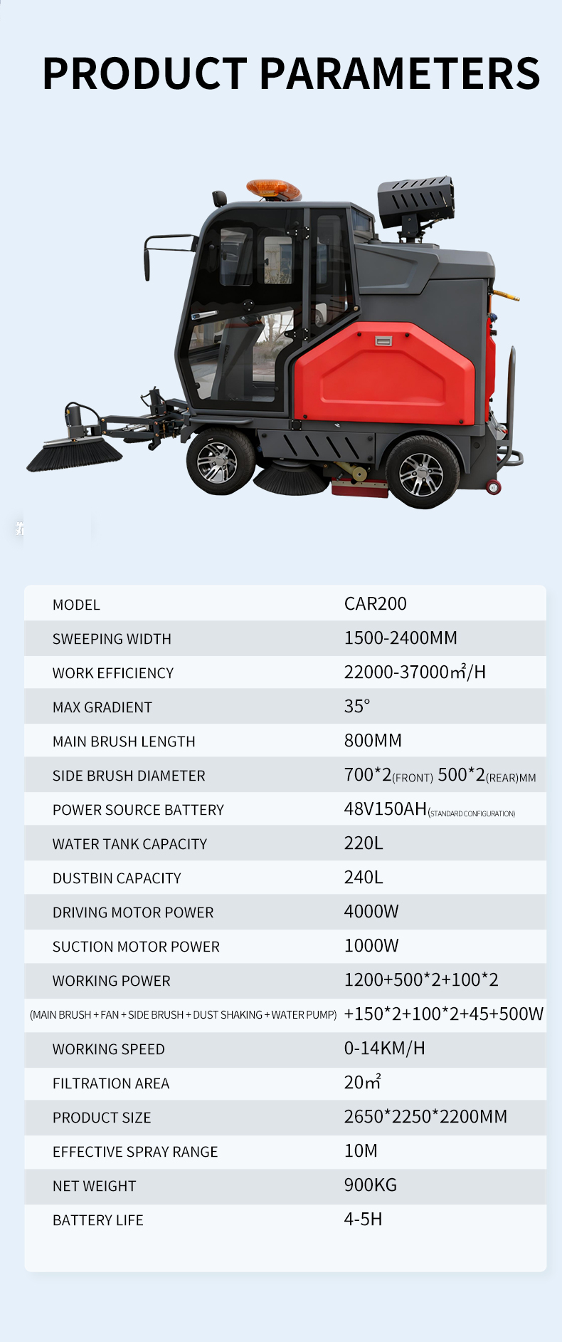 road street sweeper car